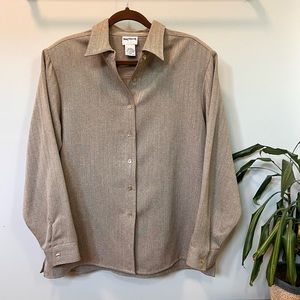 Bon Worth sandy beige Collared Top